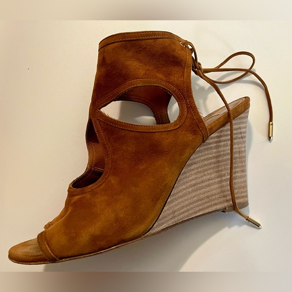 Aquazzura Tan Wedges - size 7 - Sexy Thing - Picture 3 of 9
